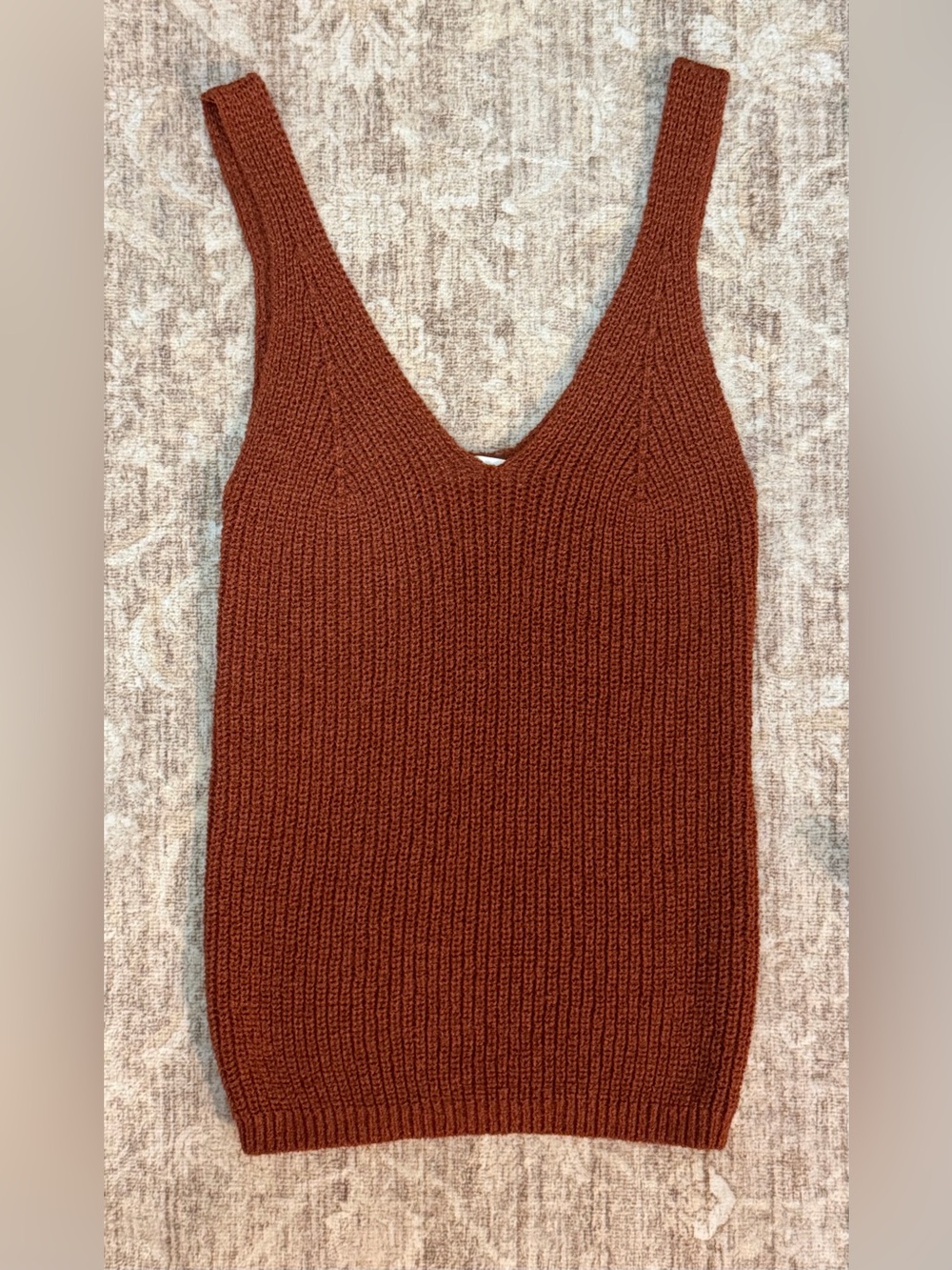 “Mustard Seed” Women's Knit V-Neck Tank Top Size M✨